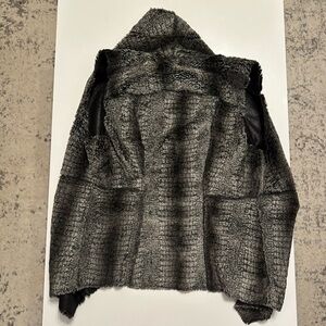 BLACK AND GREY FUR VEST SKU:402